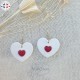 emporte pièce COEUR pour argile polymère, avec petit coeur incrusté, Clay cutter, Coupeur d'argile