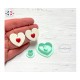 emporte pièce COEUR pour argile polymère, avec petit coeur incrusté, Clay cutter, Coupeur d'argile