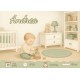 Cadre naissance personnalisé – Décor chambre bébé vert sauge