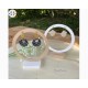 Présentoir boucles d’oreilles rond – Impression 3D blanc ou beige – Cercle élégant minimaliste