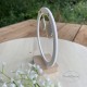 Présentoir boucles d’oreilles rond – Impression 3D blanc ou beige – Cercle élégant minimaliste