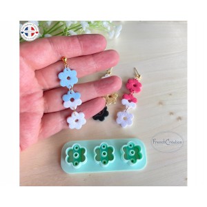 Emporte-pièce fleur à trous pour boucles d’oreilles en argile polymère – Créations multistyles