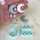 Emporte-pièces lune, gouttes et étoiles – Pour boucles d’oreilles en argile polymère – ensemble de 3