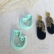 Emporte-pièce pour pâte polymère – Boucles d’oreilles Ovale Emboité - Outil pour argile polymère, 3D imprimé en France