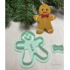 Emporte-pièce bonhomme biscuit pain d'épice de Noël, Création artisanale pour argile polymère, Christmas Clay cutter