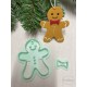 Emporte-pièce bonhomme biscuit pain d'épice de Noël, Création artisanale pour argile polymère, Christmas Clay cutter