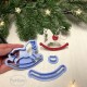 Emporte-pièce cheval à bascule – Création de décorations de Noël en argile polymère - Christmas Clay cutter