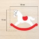 Emporte-pièce cheval à bascule – Création de décorations de Noël en argile polymère - Christmas Clay cutter
