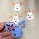 emporte pièce "tête Renne de Noël" pour argile polymère, Christmas Clay cutter, Coupeur d'argile