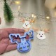 emporte pièce "tête Renne de Noël" pour argile polymère, Christmas Clay cutter, Coupeur d'argile