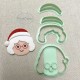emporte pièce père Noël pour argile polymère, Christmas Clay cutter, Coupeur d'argile