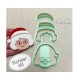 emporte pièce père Noël pour argile polymère, Christmas Clay cutter, Coupeur d'argile