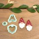 emporte pièce père Noël pour argile polymère, Christmas Clay cutter, Coupeur d'argile