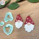 Emporte-pièces gnome de Noël – Set 3 pièces pour boucles d’oreilles en argile polymère