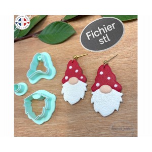 emporte pièce père Noël pour argile polymère, Christmas Clay cutter, Coupeur d'argile