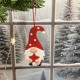Gnome de Noël à suspendre en argile polymère, déco de sapin,