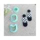 Emporte-pièce pour pâte polymère – Boucles d’oreilles modèle moderne géométrique - Outil pour argile polymère