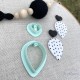 Emporte-pièce boucles d’oreilles Goutte Cœur - Coupe argile polymère - Heart polymer clay cutter