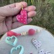 Emporte-pièce cœur irrégulier (x2 droite & gauche) / Heart polymer clay cutter