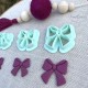Lot de 3 emporte-pièces nœud / Bow cutter set – Boucles d’oreilles pâte polymère / Polymer clay earrings – Outil créateur bijoux