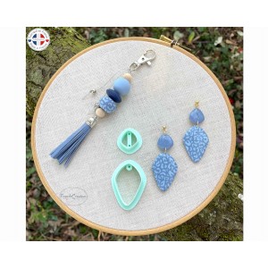 Emporte-pi&egrave;ce P&eacute;tale suspendu &ndash; pour p&acirc;te polym&egrave;re - Coupe argile polym&egrave;re - polymer clay cutter