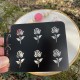 Pochoir feuille de texture motif Rose pour pâte polymère - Stencil tulip polymer clay