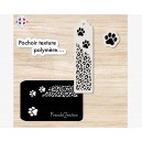 Pochoir léopard avec pattes pour marque-page - feuille de texture pour argile polymère, pochoir DIY