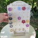 Présentoir à pampilles en bois avec 30 crochets dorés - Support amovible imprimé en 3D - Bar à pampilles boucles ou créoles