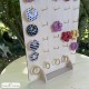 Présentoir à pampilles en bois avec 30 crochets dorés - Support amovible imprimé en 3D - Bar à pampilles boucles ou créoles