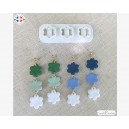 Emporte-pièce fleur sans trou central pour boucles d’oreilles en argile polymère - Créations multistyles - polymer clay cutter