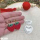 Emporte-pièce fraise Fimo – Strawberry polymer clay cutter – Set 2 pièces bijoux DIY