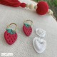 Emporte-pièce fraise Fimo – Strawberry polymer clay cutter – Set 2 pièces bijoux DIY