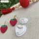 Emporte-pièce fraise Fimo – Strawberry polymer clay cutter – Set 2 pièces bijoux DIY