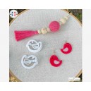 Lot de 2 emporte-pièces oiseaux pâte polymère – Bird polymer clay cutter – outil boucles d’oreilles Fimo