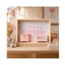 Cadre naissance personnalisé – Décoration chambre bébé prénom, date, heure, poids, taille – Cadeau naissance fait main