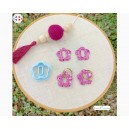 Emporte-pièce fleur pour boucles d’oreilles créoles interchangeables - trou ovale - polymer clay cutter - fait main en France