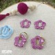 Emporte-pièce fleur pour boucles d’oreilles créoles interchangeables - trou ovale - polymer clay cutter - fait main en France