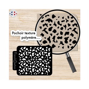 Pochoir motif Vache &ndash; Texture peau de vache pour argile polym&egrave;re &ndash; Cr&eacute;ation bijoux et boucles d'oreilles