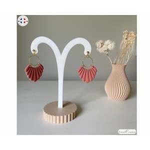 Pr&eacute;sentoir Volute pour boucles d&rsquo;oreilles &ndash; support bijoux imprim&eacute; en 3D &ndash; earring display stand