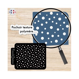 Pochoir feuille de texture motif Pois Irr&eacute;guliers pour argile polym&egrave;re &ndash; Cr&eacute;ation de boucles d'oreilles
