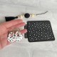Pochoir feuille de texture motif Pois Irréguliers pour argile polymère – Création de boucles d'oreilles