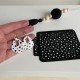 Pochoir feuille de texture motif Pois Irréguliers pour argile polymère – Création de boucles d'oreilles