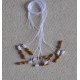 Lot de 8 fuseaux miniatures en "Noyer"